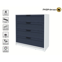 Kомод Тренд КТ-К100 (Белый ЛДСП/ Дуб королевский ЛМДФ) Ш1000 В1020 Г451